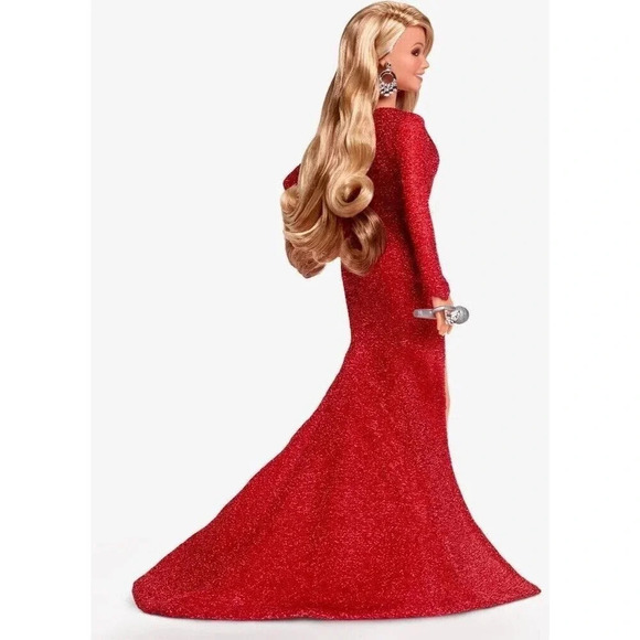 COPY - Barbie Mariah Carey Holiday Signature Christmas Doll Red Dress Ready To … - Picture 9 of 16